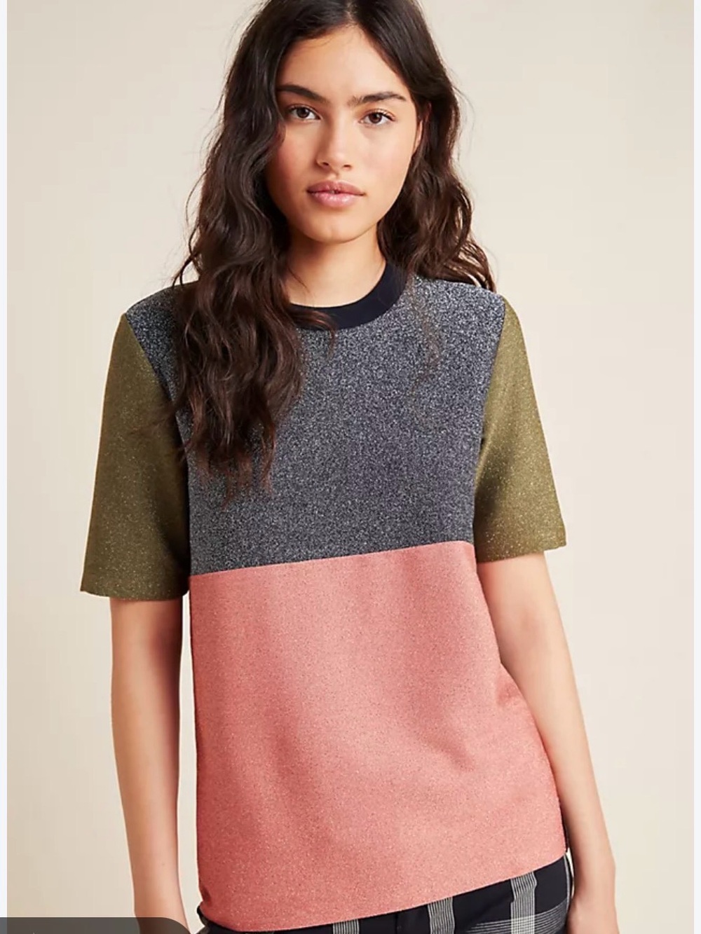 Women’s Anthropologie Scotch & Soda Shimmer Colorblocked Tee Medium Sold Out